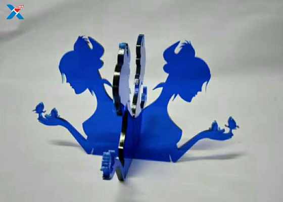 comprare il blu ha colorato 1mm che il laser acrilico su ordinazione del supporto PMMA ha tagliato le forme di plastica online manufacture