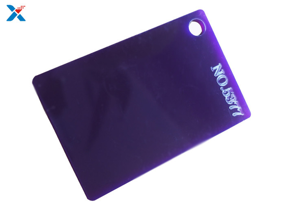 Densità di plastica dello strato 1.2g/cm3 di colore porpora traslucido del plexiglass